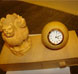 marble clock with ganesha